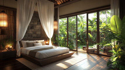 Bali, Bali style bedroom, resort, firest, bedroom, couple, honeymoon, travel, romantic,  © ra-ira