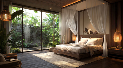 Bali, Bali style bedroom, resort, firest, bedroom, couple, honeymoon, travel, romantic,  © ra-ira