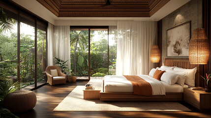 Bali, Bali style bedroom, resort, firest, bedroom, couple, honeymoon, travel, romantic,  © ra-ira
