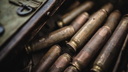Close-up of Military Ammunition