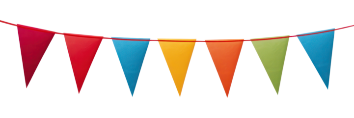 PNG Bunting pennant white background clothesline celebration.