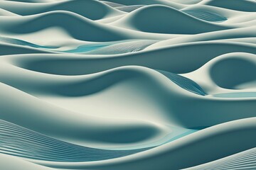 Obraz premium Elegant Three-Dimensional Wave Structures and Fluid Surface Model Wallpaper