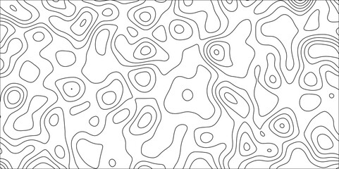 Fototapeta premium Contour map background. Geography scheme and terrain. Topography grid map. Stylized topographic contour map. Geographic line mountain relief. Abstract lines or wavy backdrop background. 