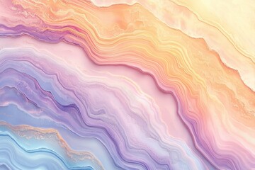 Pastel abstract waves in soft gradient hues