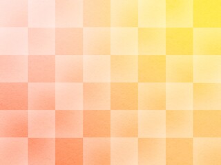 ピンク基調のカラフルポップな市松模様和紙テクスチャ背景素材