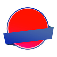 Origami sale banner label badge blank design template