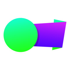 Origami sale banner label badge blank design template