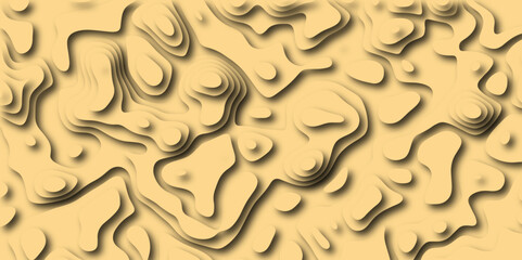 3D Woodcut Stylized Brown Woody topographic contour scheme and terrain. Topography grid map. Contour map background. Geographic line mountain relief. Abstract lines or wavy backdrop background.	
