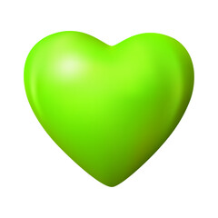 Realistic 3d heart love isolated illustration