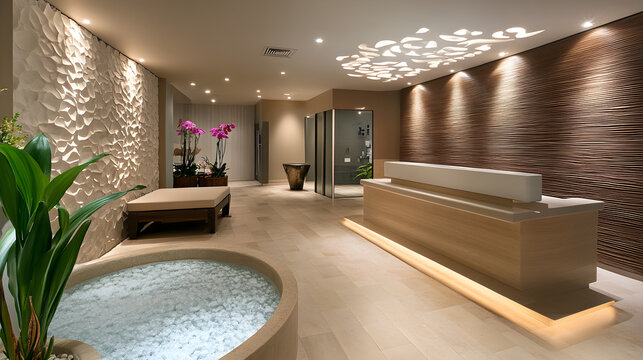 Modern Luxury Spa Reception Interior Design Inspiration
