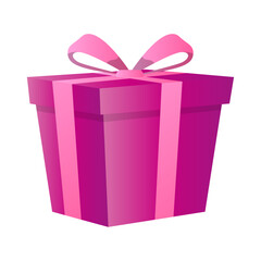 Gift box with ribbon decoration cartoon design