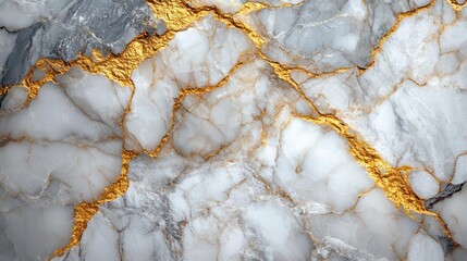 elegant white marble surface with delicate golden veins luxurious texture highlighting natural patterns and subtle color variations soft lighting enhancing depth and sheen