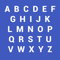 English vector alphabet letters set