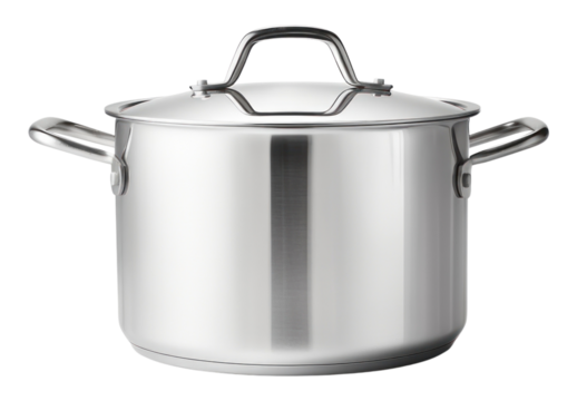 PNG Stainless steel pot white background appliance saucepan.