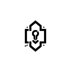 Fototapeta premium Lock Icon Minimal, Simple Logo Lock