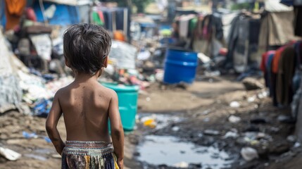 Obraz premium Childhood in Poverty