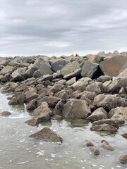 rocks and sea