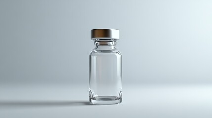 Single medical vial. Pharmaceutical concept