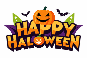 Happy Halloween typography for T shirt Graphics