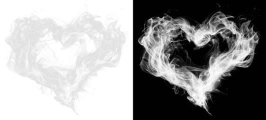 PNG Smoke heart shapes art