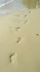 footprints in sand