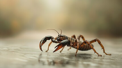 Scorpion Isolated on Paper Background