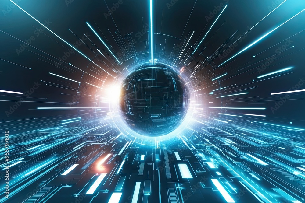 Poster advanced digital background wallpaper for networking and technology applications