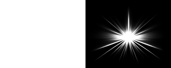 PNG Bright starburst light effects