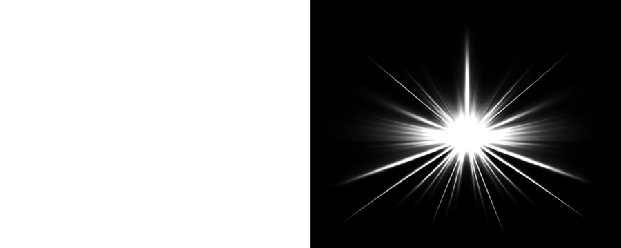 PNG Bright starburst light effects