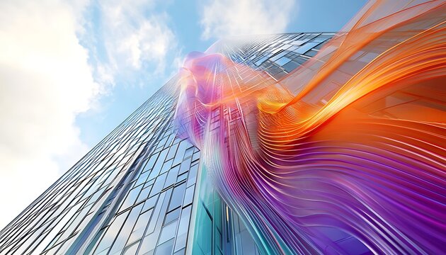 CFD Simulation of Airflow Over Skyscraper Illustrating Aerodynamic Design