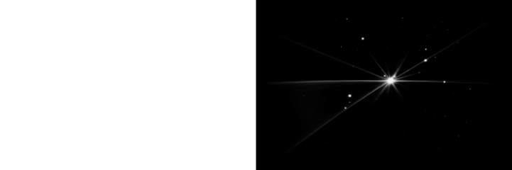PNG Bright starburst light effect