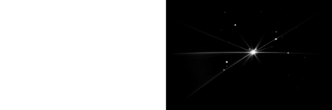 PNG Bright starburst light effect