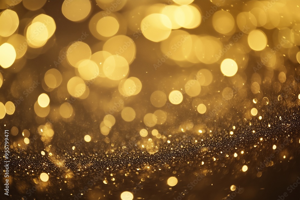 Poster golden bokeh lights shimmering against a warm background create an inviting and festive atmosphere f