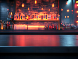 Stylish bar with illuminated shelves and vibrant atmosphere, perfect for nightlife and social gatherings.