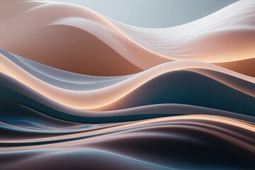 Captivating 3D Diffuse Light Waves and Fluid Dynamics Abstract Background