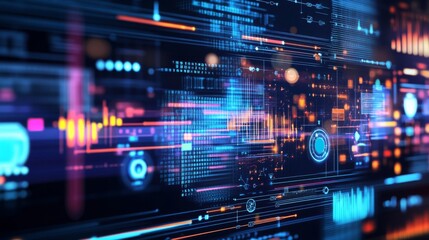 Abstract Digital Interface Background