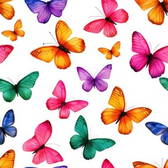 A colorful array of butterflies in various shades, perfect for nature-themed designs and artistic backgrounds.