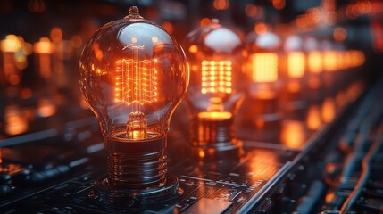 innovation lifecycle visualization 3d infographic showing product development stages futuristic hologram transitions from idea lightbulb to market success