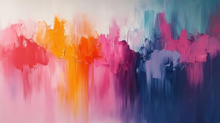 largescale abstract painting sweeping brushstrokes in soft pastel hues organic shapes suggesting natural forms textured canvas gallery setting