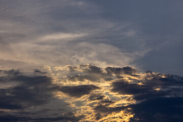 beautiful sky and clouds at sunset