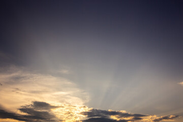 beautiful sky and clouds at sunset