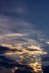 beautiful sky and clouds at sunset