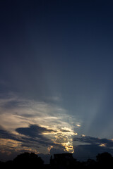 beautiful sky and clouds at sunset