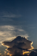 beautiful sky and clouds at sunset