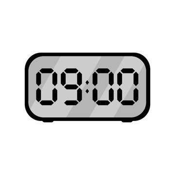 digital clock shown 9am
