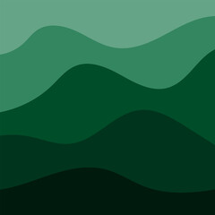 green wavy curve abstract background. illustration vector graphic. brochure, design, pattern, color, template.