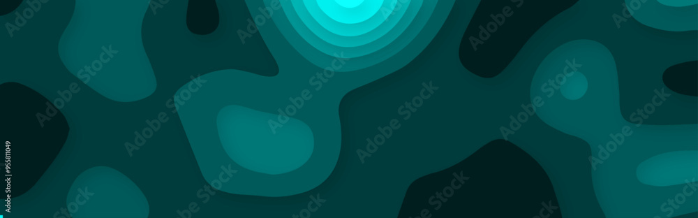 Poster abstract wavy papercut with overlap layers background. abstract multi-layer 3d seamless background. 