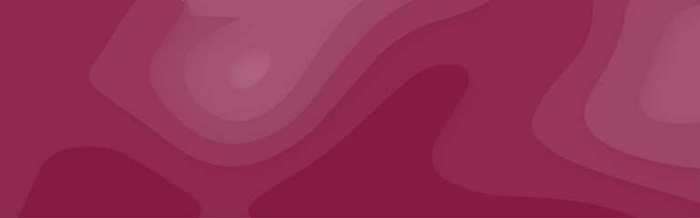 Pink paper cut banner with 3D abstract background and topographic waves layers. Paper art vector illustration. 