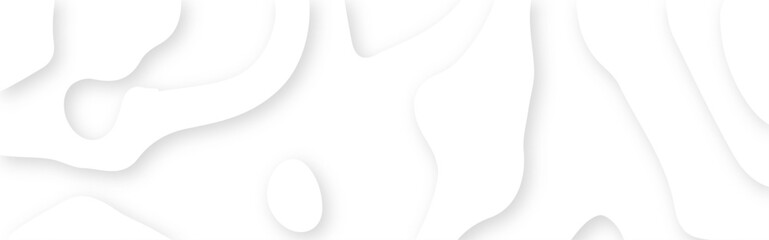 Abstract White 3d origami or cut paper topographic background illustration. White paper cut decoration textured with wavy layers 3d topography relief background.	
