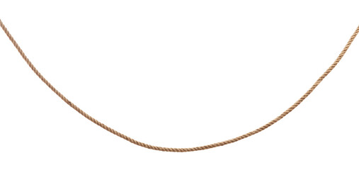 Hemp rope on white background. Organic material